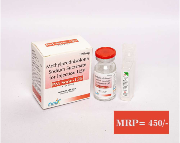 Methylprednisolone Sodium Succinate 125mg Injection Manufacturers in India