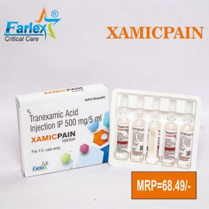 Tranexamic Acid Injection 500mg/5ml Manufacturers in India