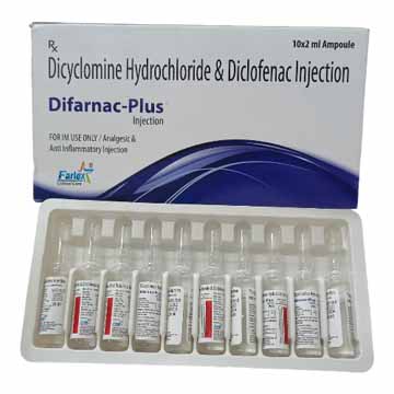 Dicyclomine Hydrochloride & Diclofenac Injection Manufacturer